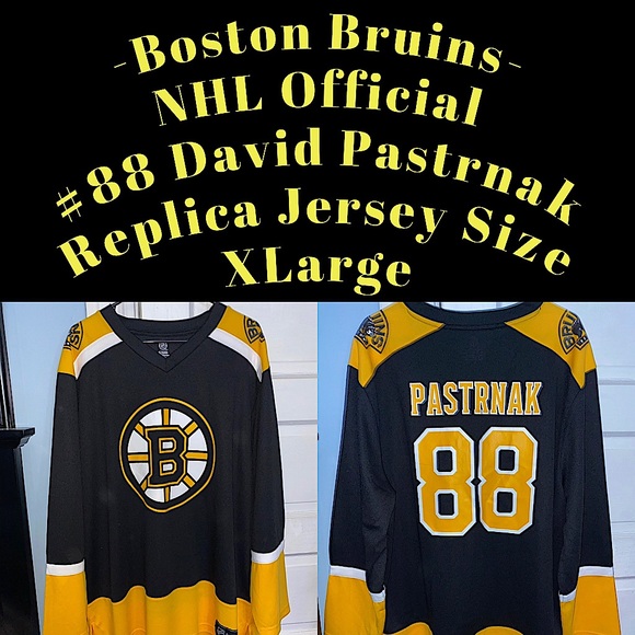 NWT- Official NHL ‘Boston Bruins’ #88 David Pastrnak Replica Jersey - Picture 1 of 15